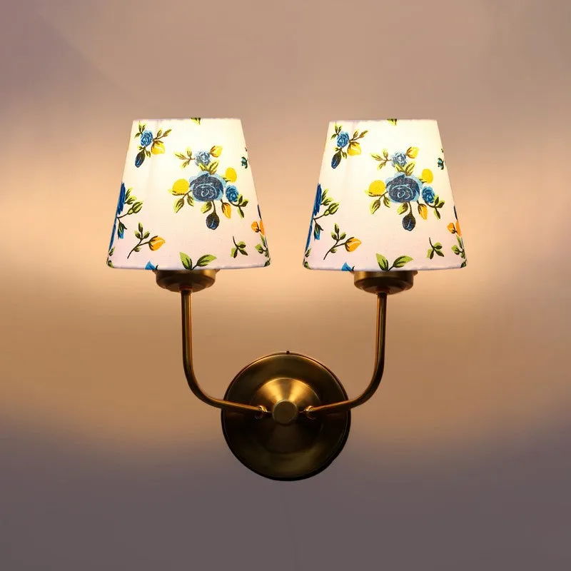 Floranira Fleur Duo Cone Metal Wall Lamp - White,Blue media 6