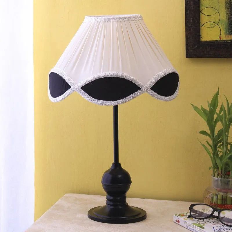 Ignaria Cotton Table Lamp With Iron Base - Ivory media 4