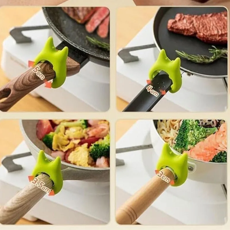 Green Silicone Pot Edge Utensil Holder media 6