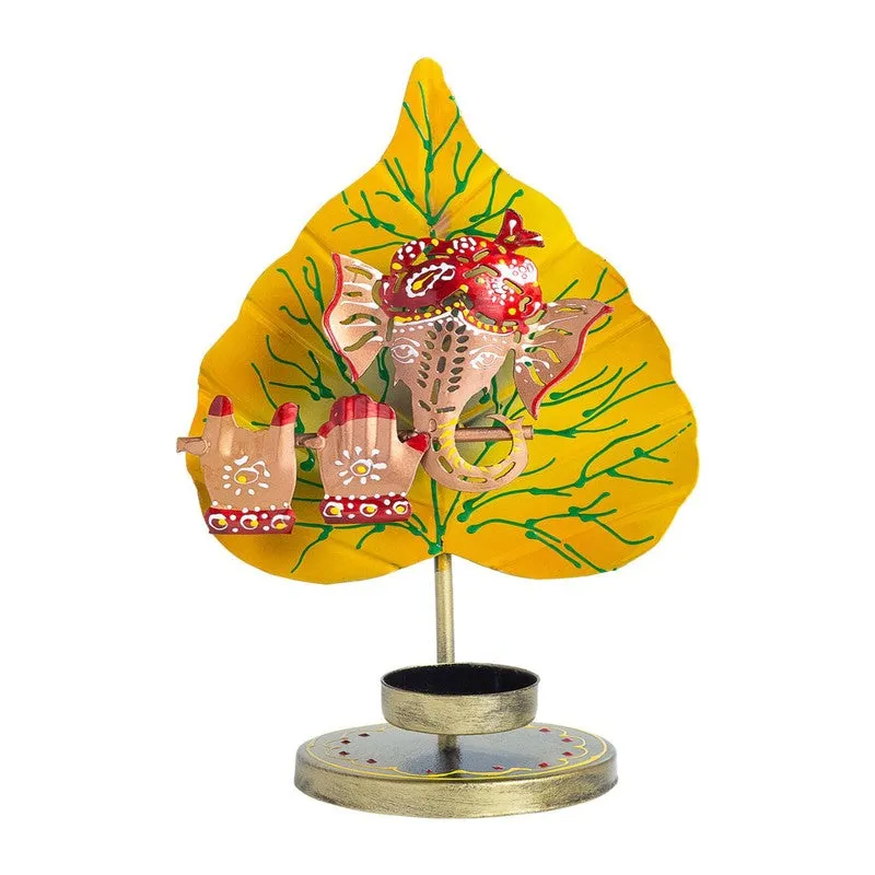 Divine Harmony Ganesha Iron Tea Light Candle Holder media 3