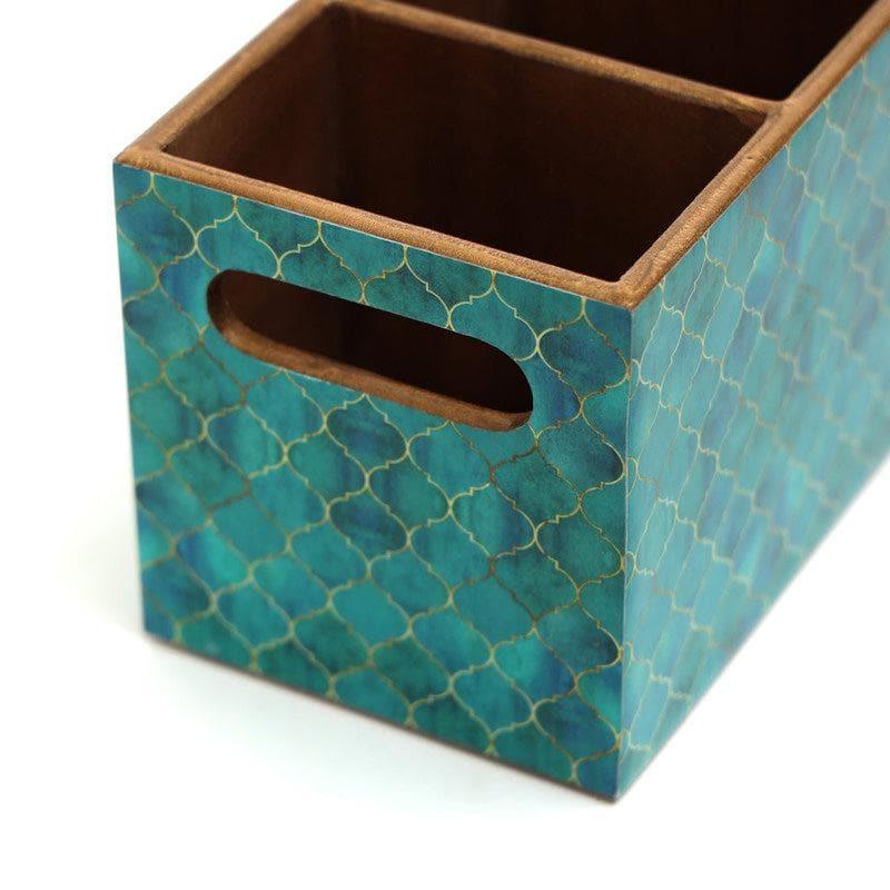Blue Ombre Patterened Cutlery Holder media 3