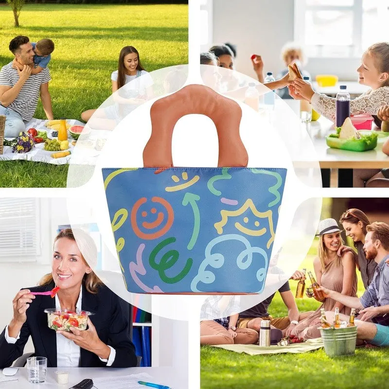 Leakproof Lunch Bag - Peach, Blue media 7