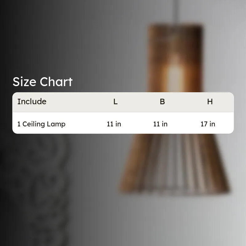 Cone Clan Wooden Ceiling Lamp media 7