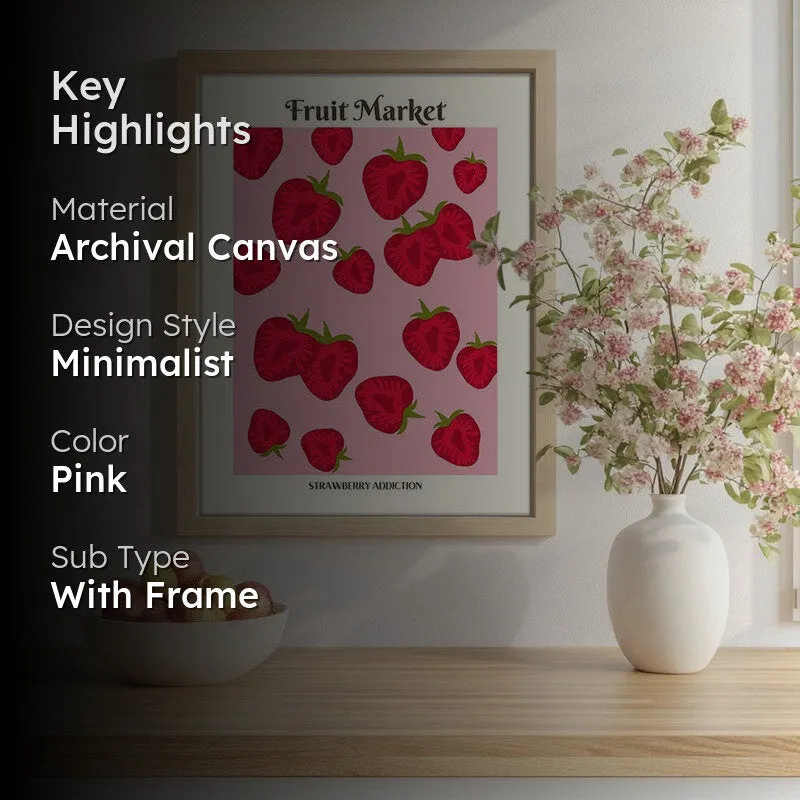Berry Bliss Archival Canvas Wall Art - Brown media 2
