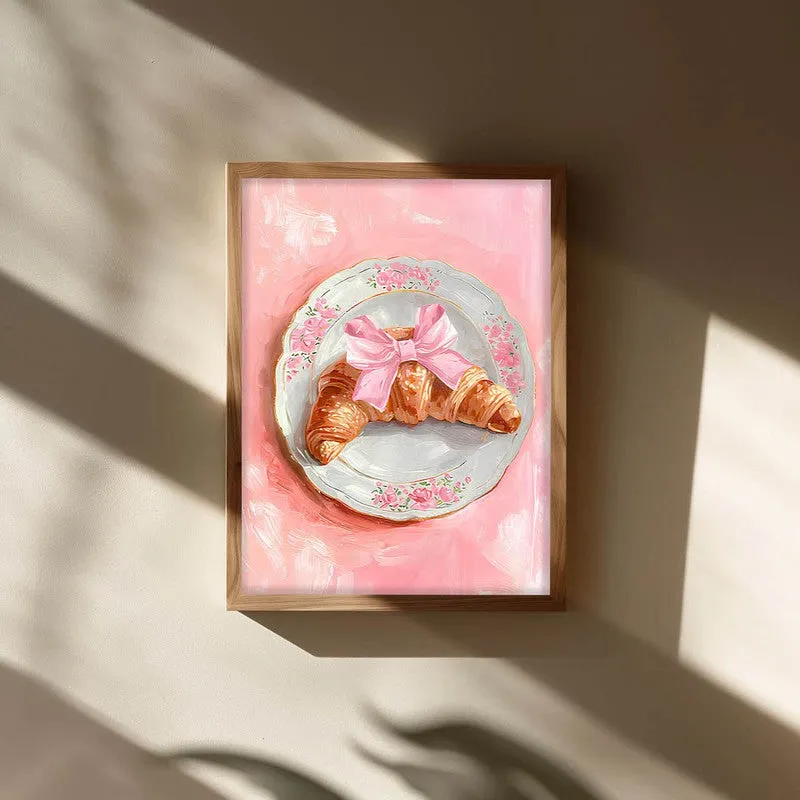 Croissant Bow Archival Canvas Wall Art - Brown media 3