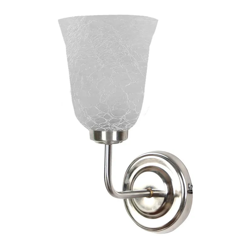 Brushed Nickel Glass Wall Lamp media 6