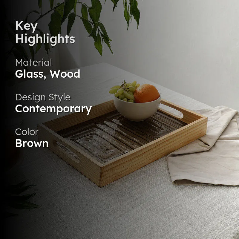 Nyma Serving Tray - Brown media 2