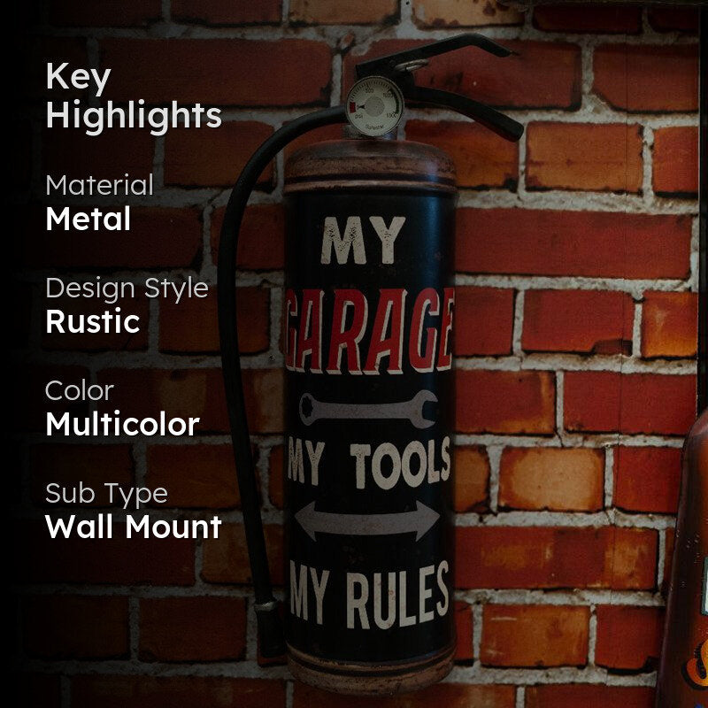 My Garage Extinguisher Metal Wall Accent media 2
