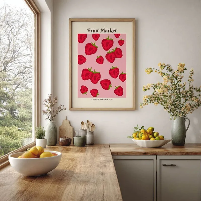 Berry Bliss Archival Canvas Wall Art - Brown media 6
