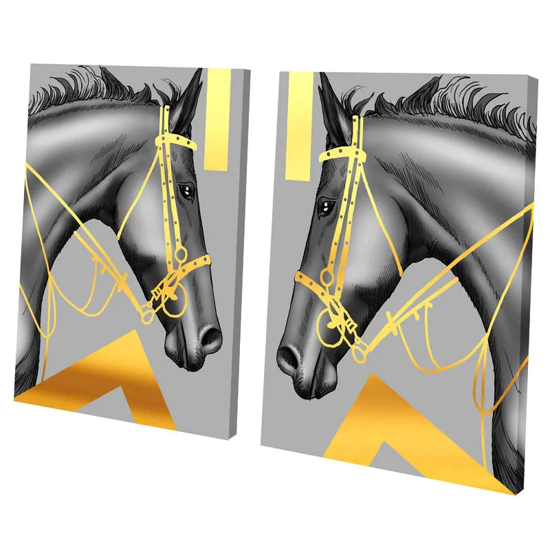 Alaric Stallion Wall Art - Set Of Two media 4