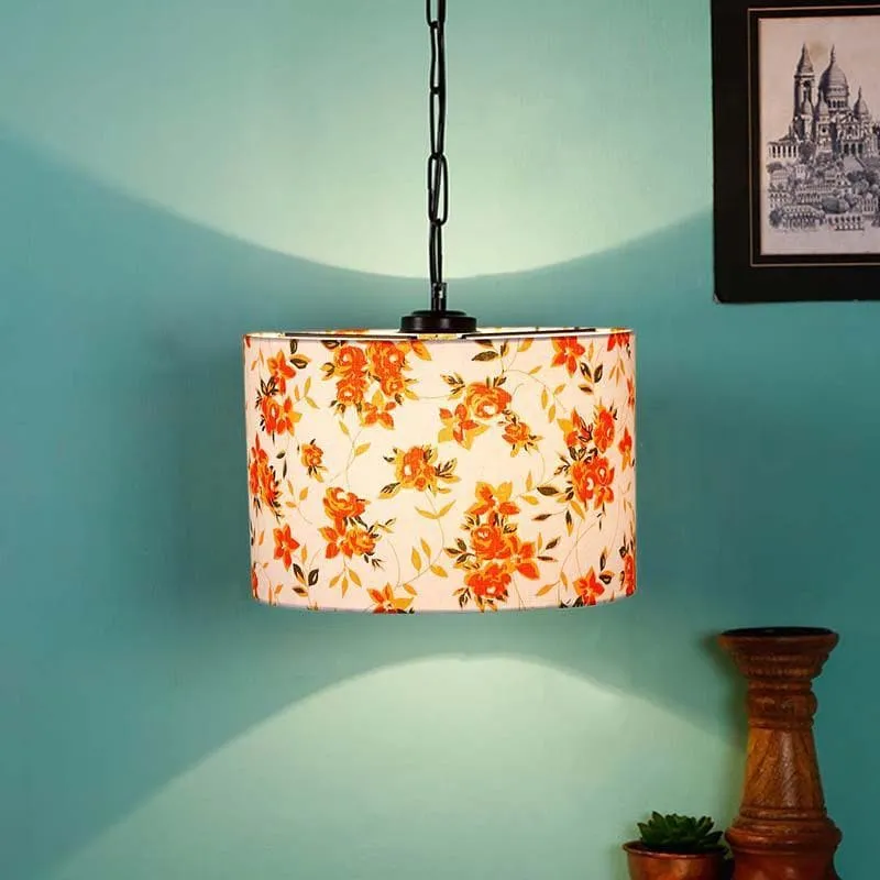 Orange Candy Fabric Ceiling Lamp media 1