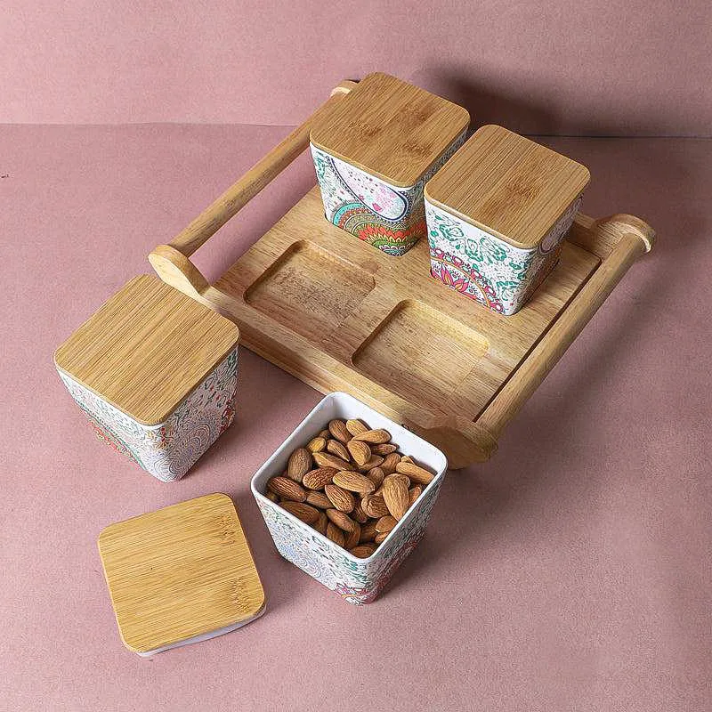 Tropico Gardenia Condiment Container With Tray (750 mL Each) - Five Piece Set media 3