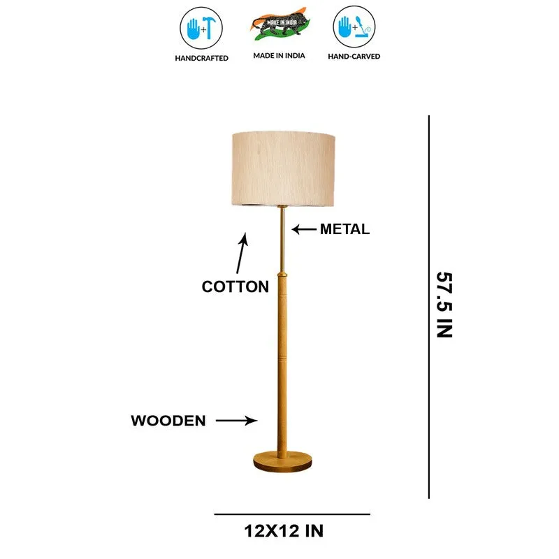 Twilight Wooden Floor Lamp - Beige media 7