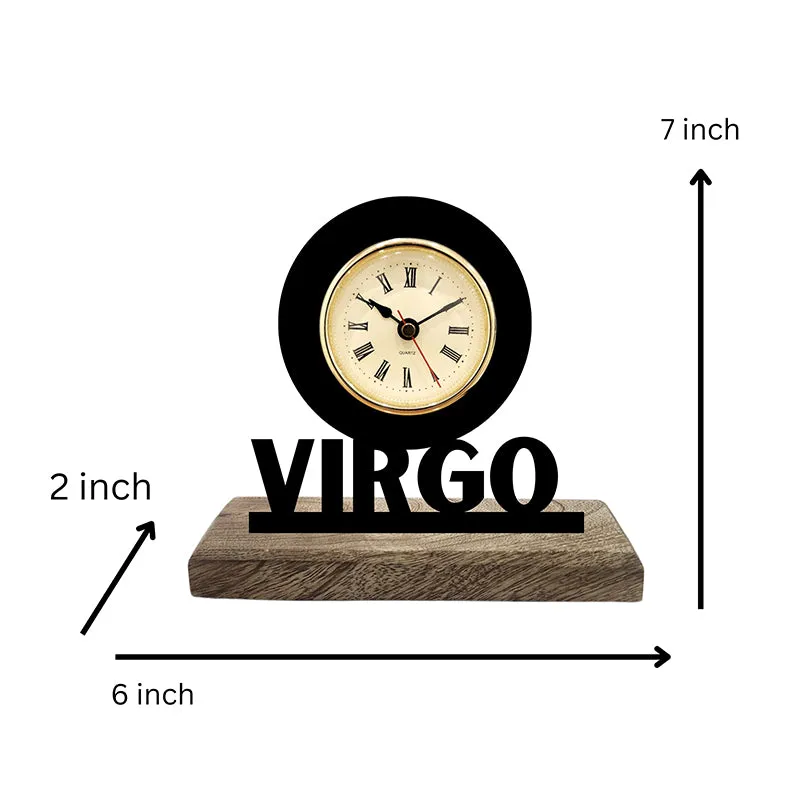 Virgo Zodiac Analog Table Clock media 5