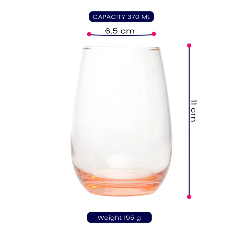 Luminarc Maine Glass (370 mL/Pink) - Set Of Six media 6