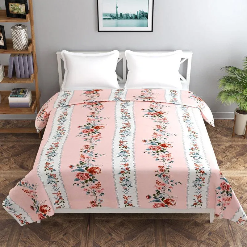 Tangled Blossoms Floral Cotton Duvet Cover - 210 TC media 4