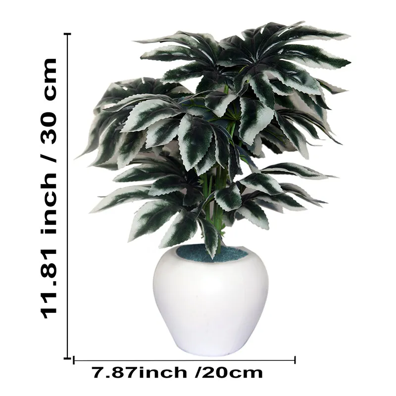 Faux Spider Web Plant With Black Plastic Pot media 5