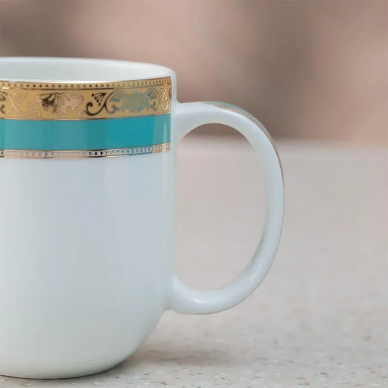 Rigva Porcelain Tea Cup (260 mL Each/Gold) - Set of Six media 4