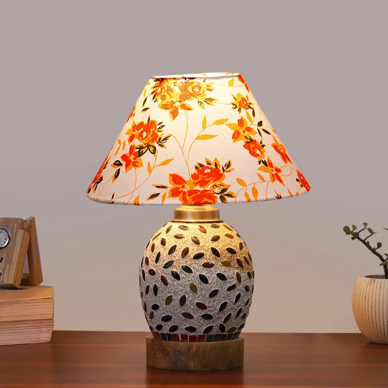 Elyra Fleur Cone Wooden Table Lamp - Multicolor media 3