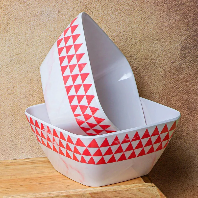 Mivono Melamine Snack Bowl (Pink/1020 mL) - Set Of Two media 4