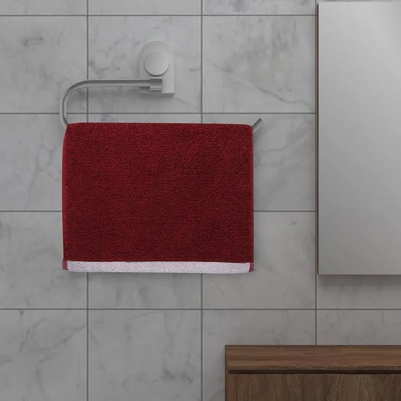 Hue Haven Face Towel (Maroon) - Set of Four media 1