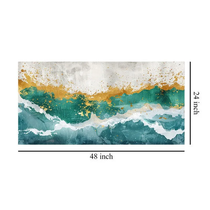 Sea Breeze Emerald Wall Painting media 7