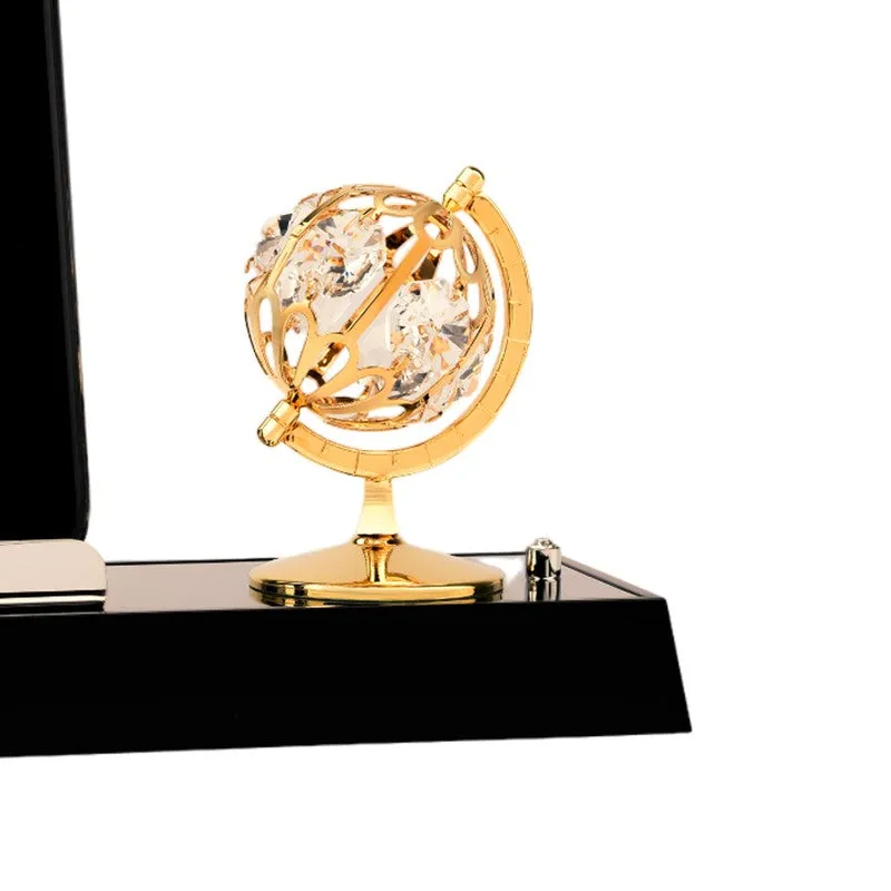 GoldenGlobe 24K Gold Plated Mild Steel Desk Organizer media 5