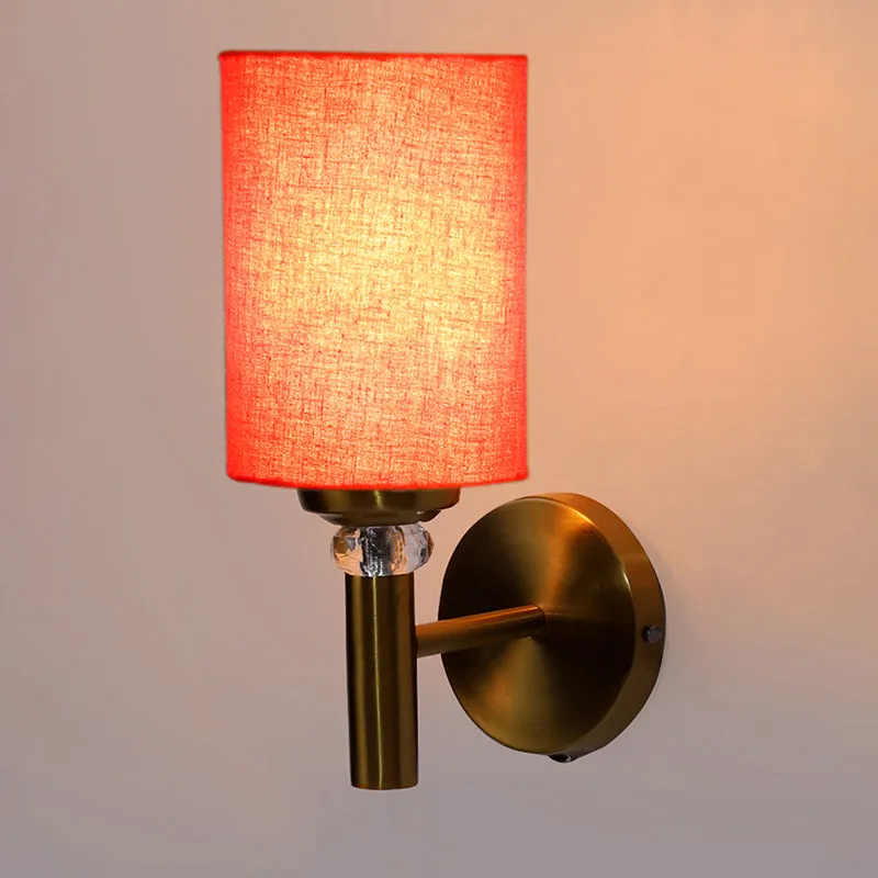 Sienna Steel & Cotton Wall Lamp - Orange media 4