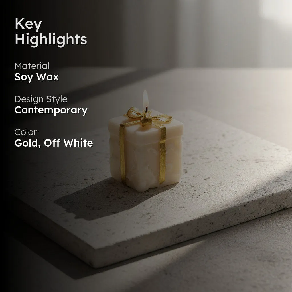 Festive Glow Square Pillar Scented Candle media 2