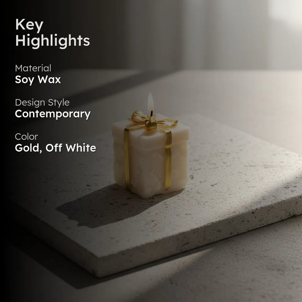 Festive Glow Square Pillar Scented Candle media 2