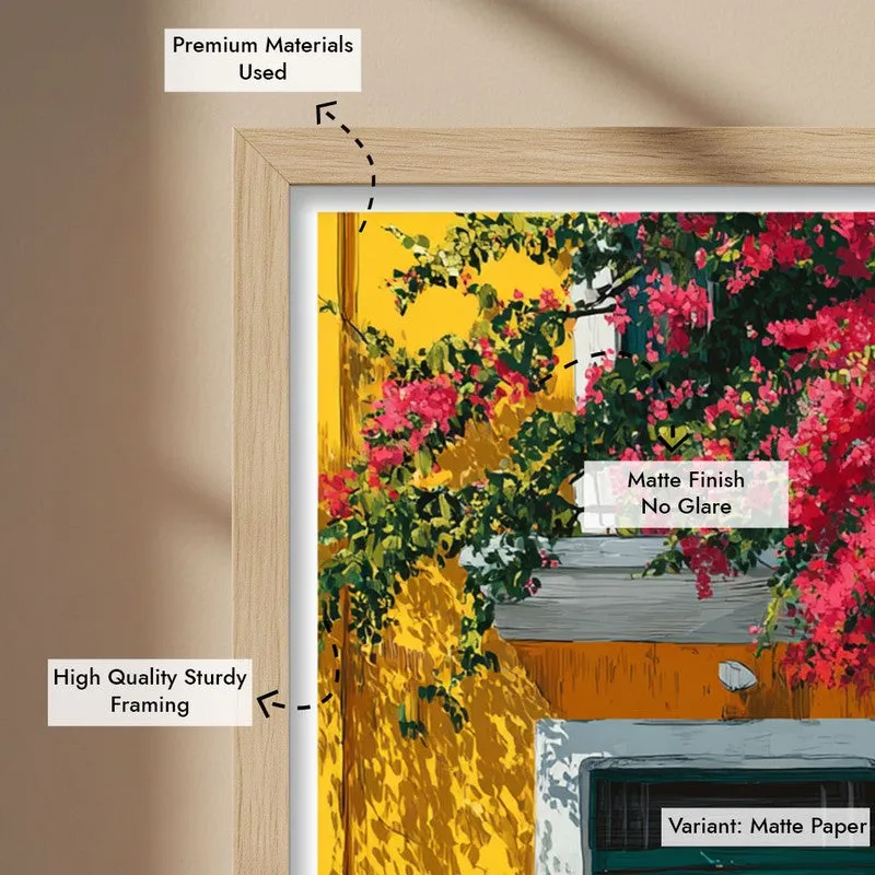 Garden Escape Canvas Wall Painting - Brown Frame media 7