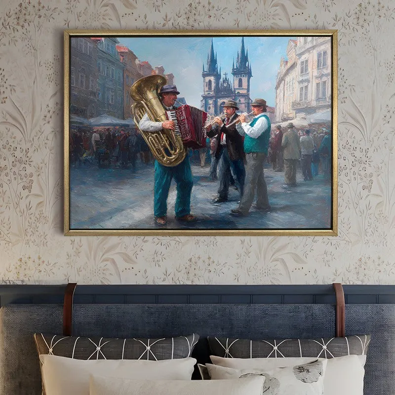 Oldcity Rhythm Canvas Wall Painting With Frame media 5