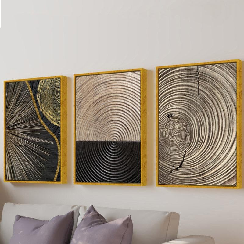 Silvanna Abstract Cotton Canvas Wall Art - Set Of Three media 5