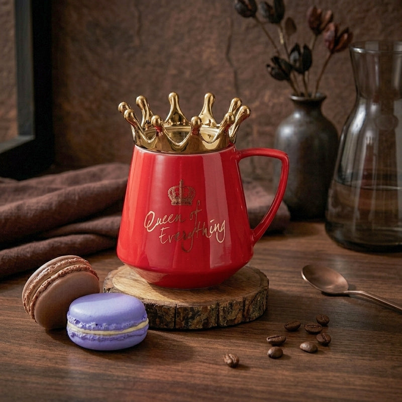 Queen Ceramic Coffee Mug (400 mL) - Red media 4