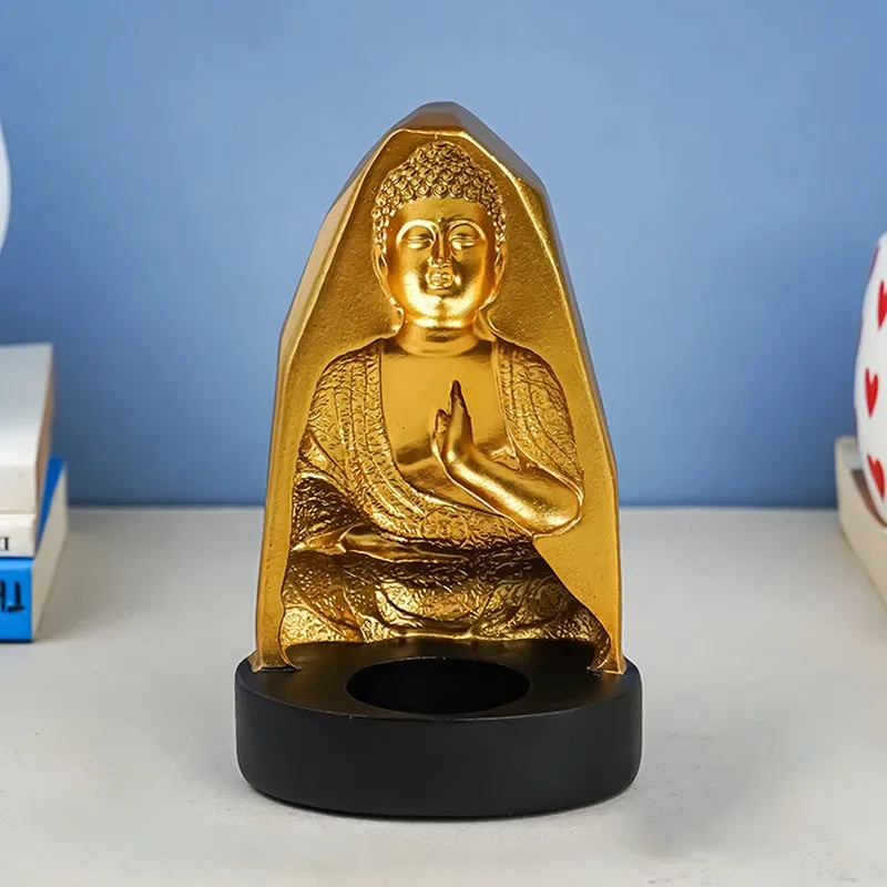 Still Serenity Buddha Idol Showpieces - Gold media 5
