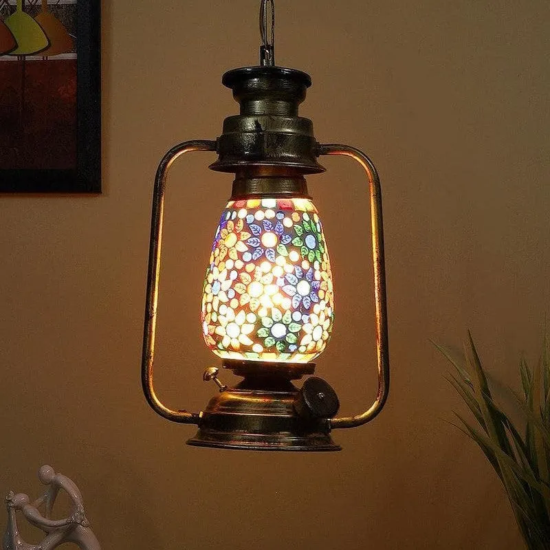 Jodha Akbar Glass Ceiling Lamp media 1