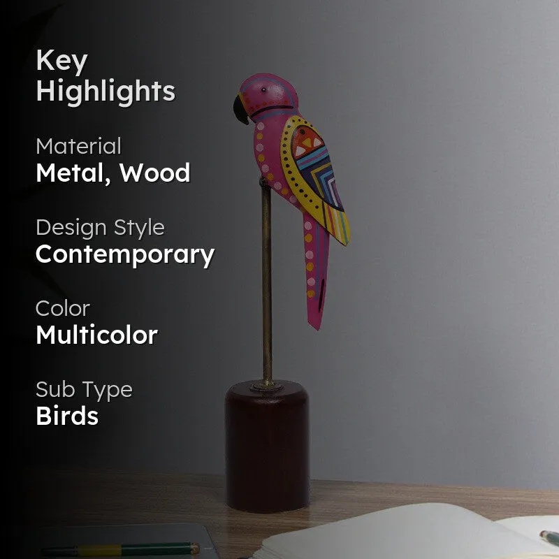 Boho Bird Metal Showpiece media 2