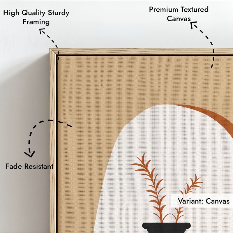 Sunlit Alcove Canvas Wall Painting With Brown Frame media 7