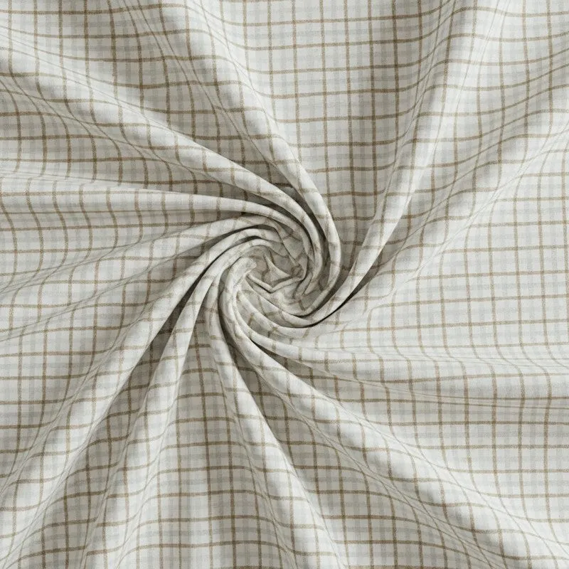 Mizomeen Checkered Printed Cotton Bedsheet (Blue) - 200 TC media 4