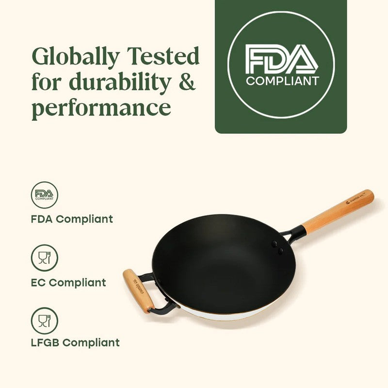 Cumin Co Enamel Cast Iron Wok (1500 mL) - White media 8