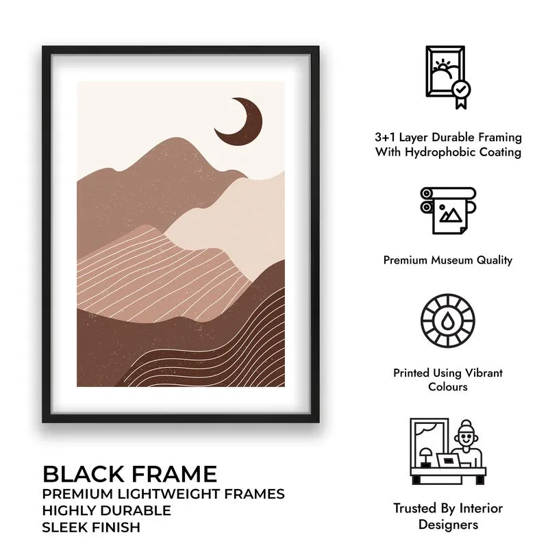 Pastel Solitude Canvas Wall Painting With Black Frame media 11