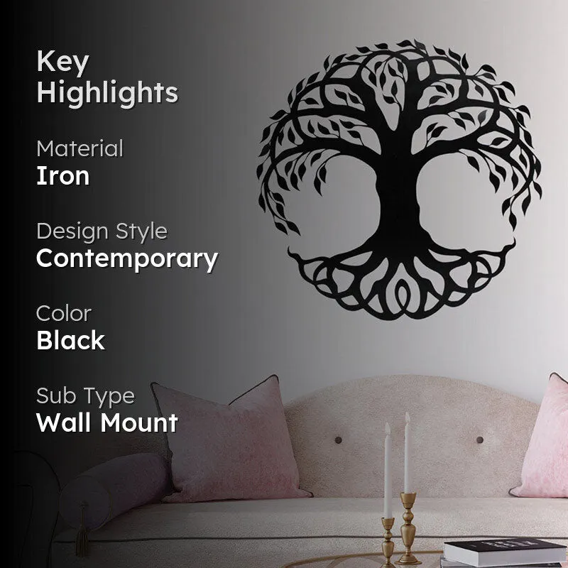 Tree Of Peace Black Iron Wall Accent media 2