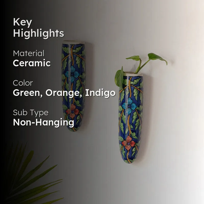 Bloom Lamo Handpainted Wall Planter - Set Of Two media 2