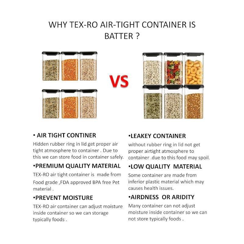 Asto Airtight Plastic Container (1100 mL Each) - Set Of Six media 5