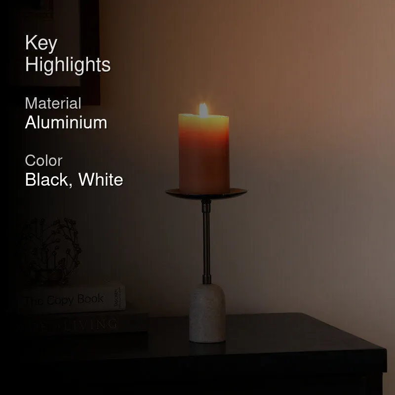 Advano Marble Candle Holder (Black) - Small media 2