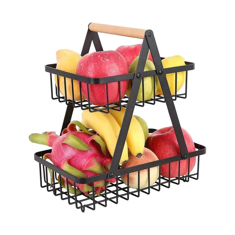 Fresh Stack Metal Fruit Basket - Black media 4