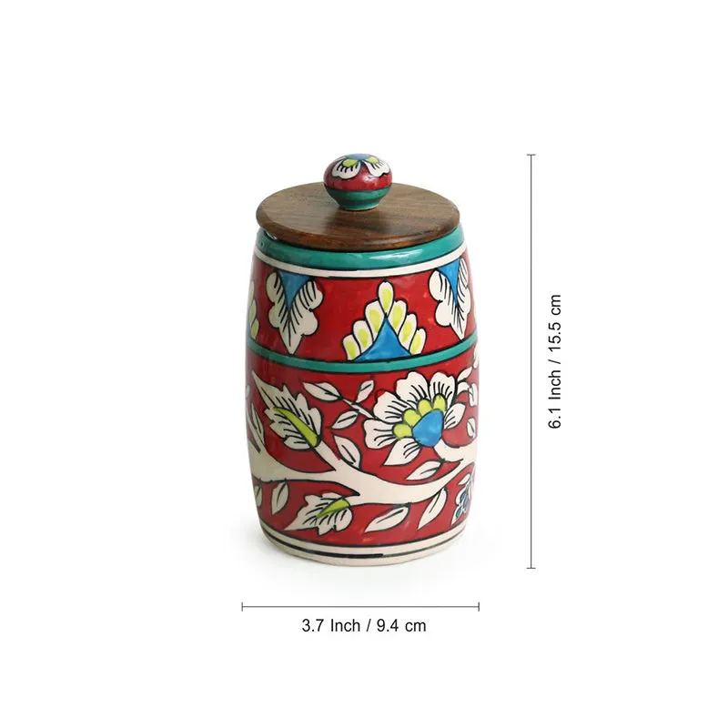 Rang-E-Gul Curve Ceramic Jar - 570 mL media 5