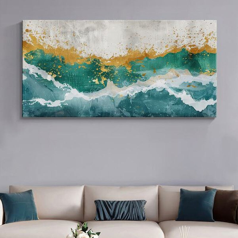Sea Breeze Emerald Wall Painting