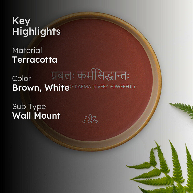 Law Of Karma Terracotta Wall Plate media 2