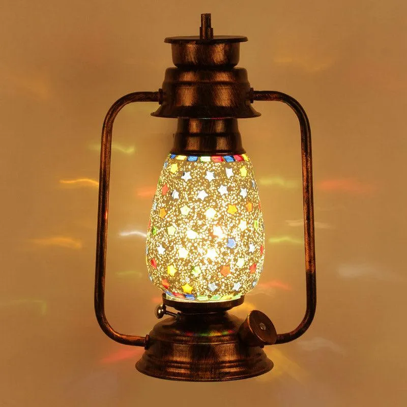 Divyara Mosaic Lantern Iron Wall Lamp - Copper media 4